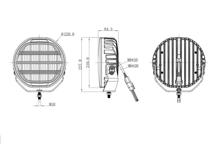 Reflektor drogowy LED OZZ XR3 P9 R65 czarny - obrazek 7