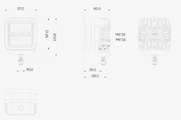 Lampa robocza OZZ SQR 3" - obrazek 5